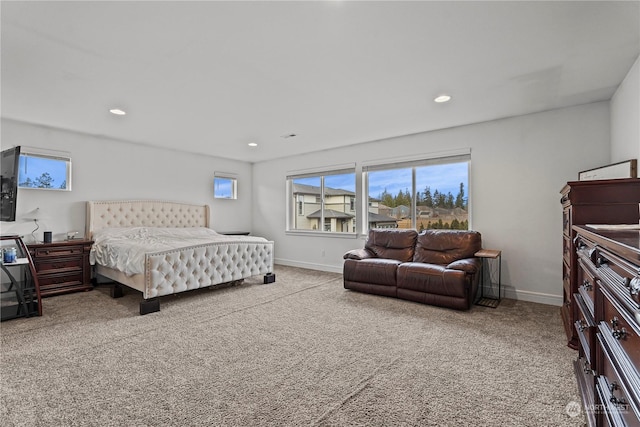 view of carpeted bedroom