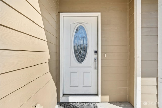 view of doorway to property