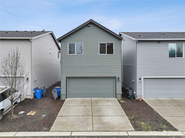 view of front facade with a garage