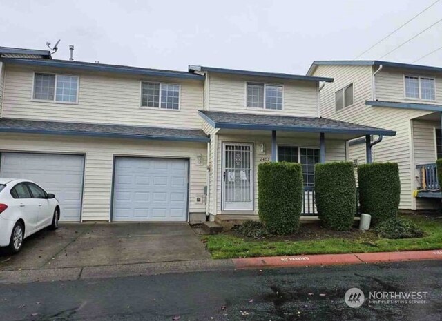 front of property featuring a garage