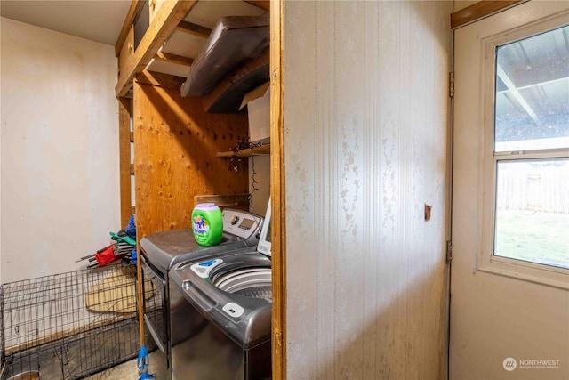 laundry area featuring separate washer and dryer