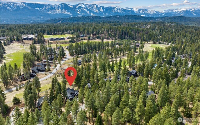 aerial view featuring a mountain view