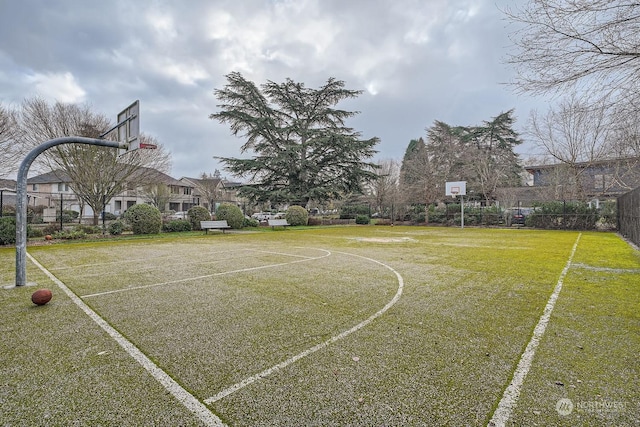 view of basketball court