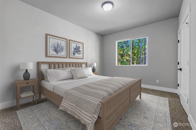 view of carpeted bedroom