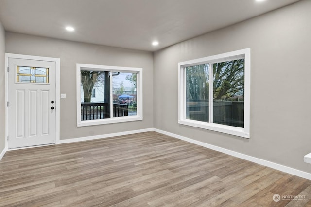 entryway featuring light wood-type flooring