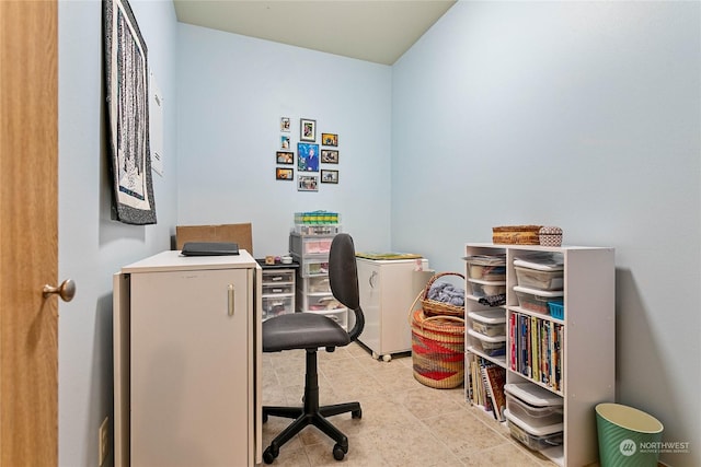 view of tiled office