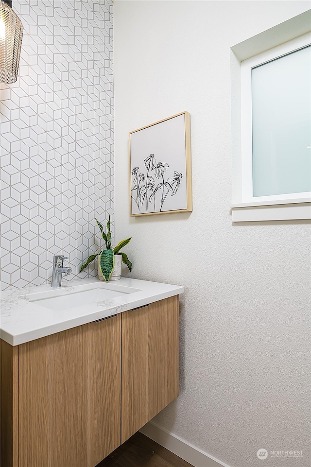 bathroom featuring vanity