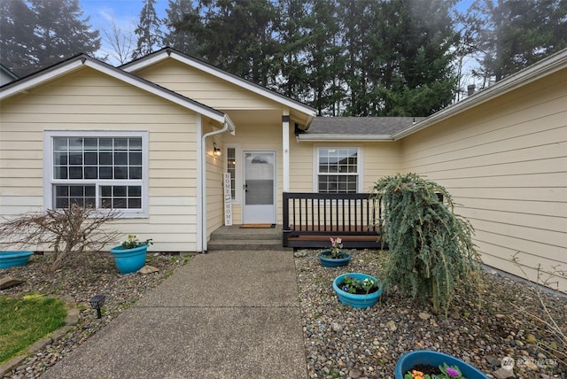 view of doorway to property