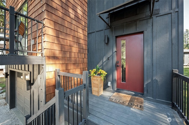 view of doorway to property