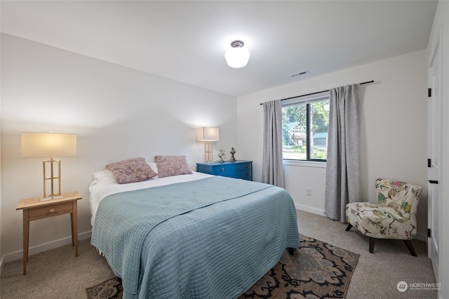 view of carpeted bedroom