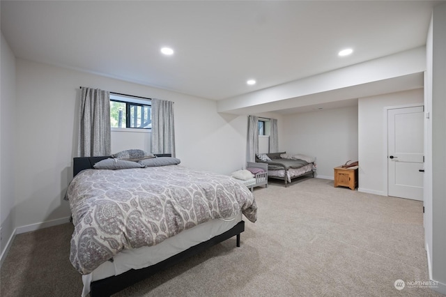 bedroom with carpet flooring