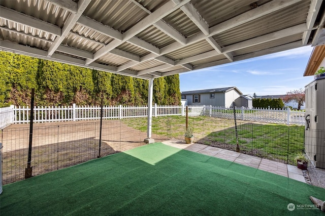 view of yard with a patio area