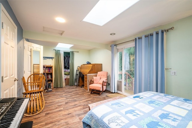 bedroom featuring light hardwood / wood-style flooring