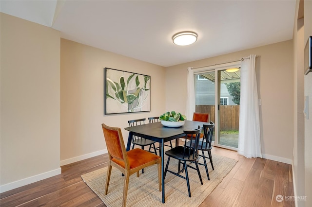 dining room featuring wood-type flooring