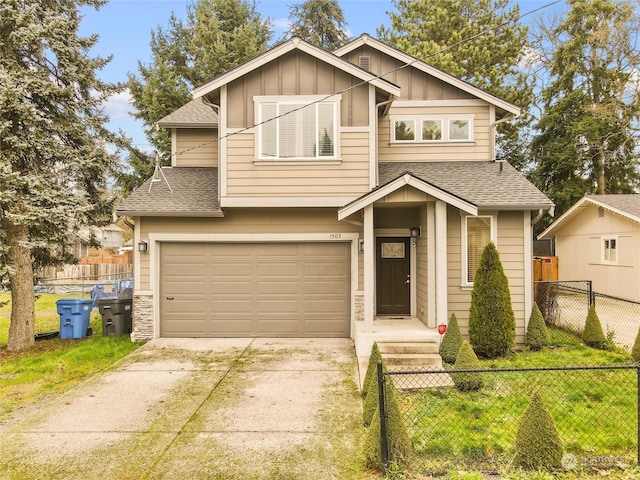 view of front facade with a garage