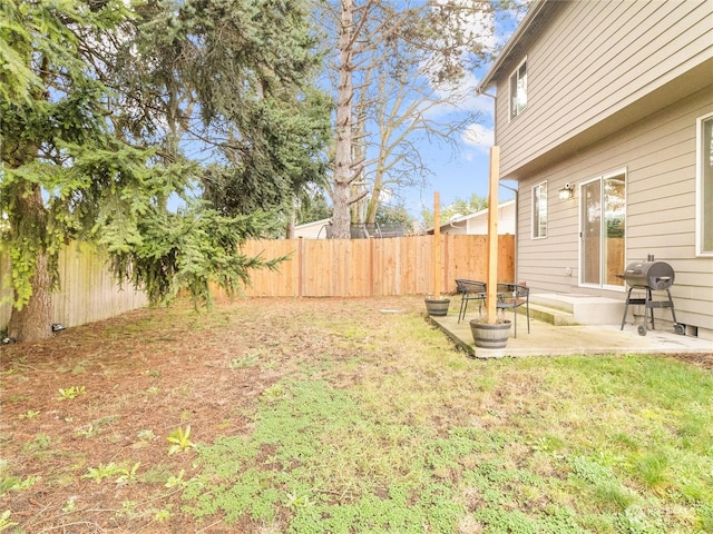 view of yard featuring a patio area