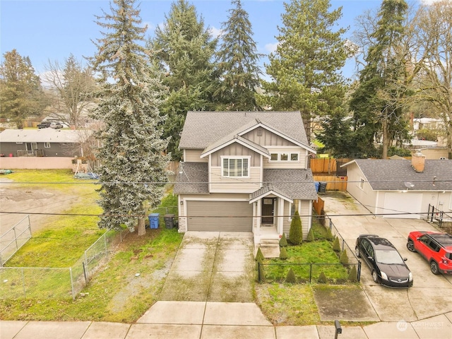 view of front of house featuring a garage