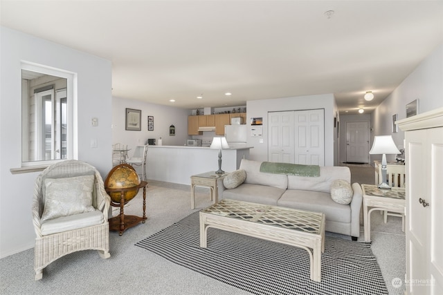 view of carpeted living room