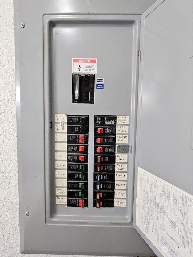 utility room with electric panel