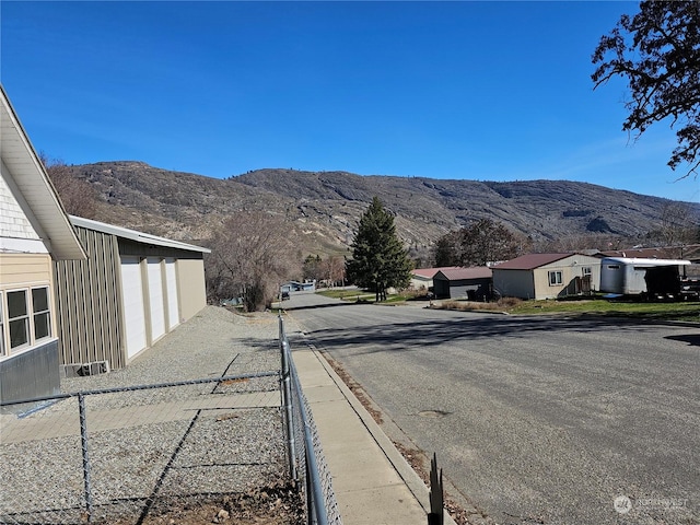 view of street featuring a mountain view