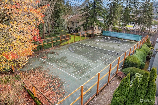 view of tennis court