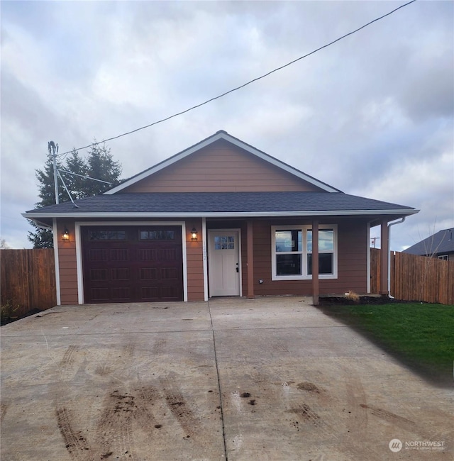 ranch-style house with a garage