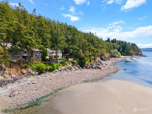 property view of water with a view of the beach