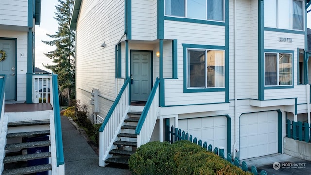 view of home's exterior featuring a garage