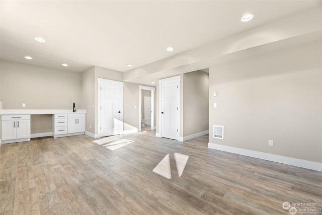 interior space featuring light hardwood / wood-style floors