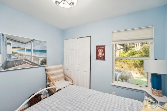 bedroom with a closet