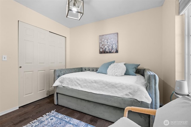 10405 Olympic Pl, Anderson Island, WA 98303 - bedroom with baseboards and wood finished floors