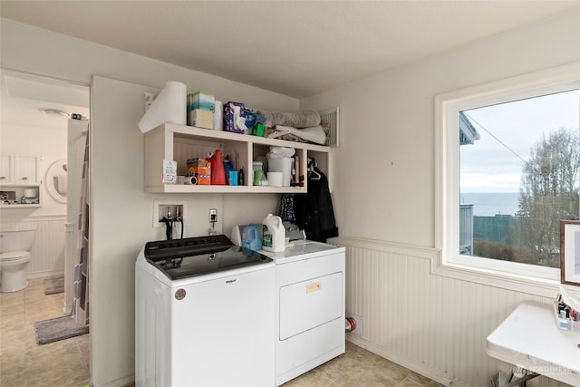 washroom featuring separate washer and dryer