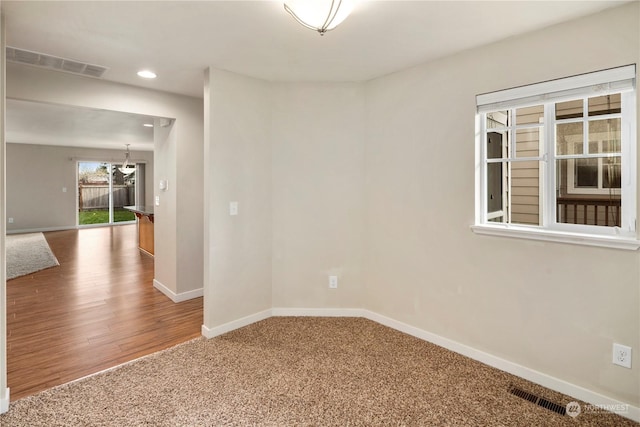 view of carpeted empty room