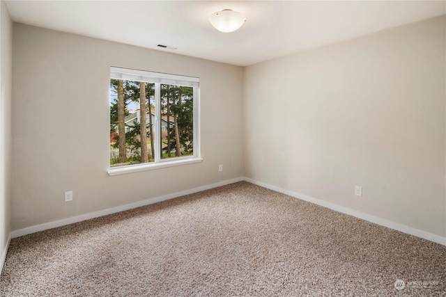 view of carpeted empty room