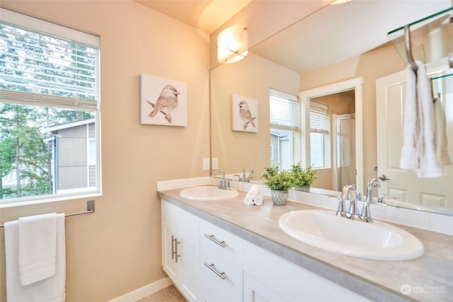 bathroom featuring vanity