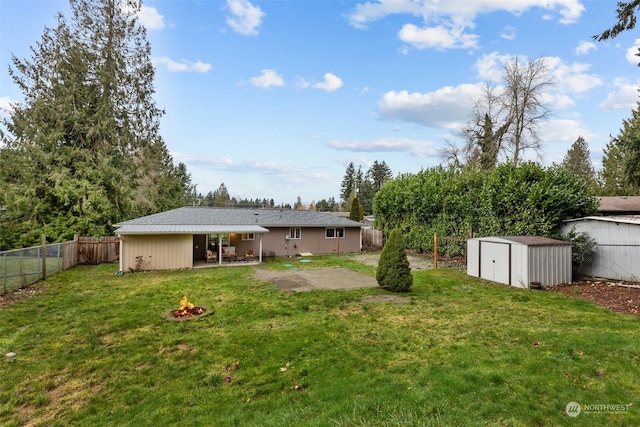 4626 143rd St E, Tacoma, WA 98446 - view of yard featuring a shed and a patio