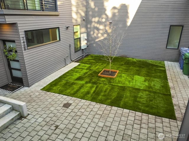 view of yard featuring a patio area