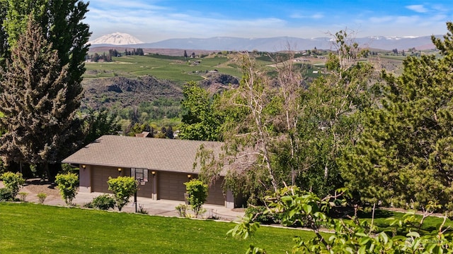 property view of mountains featuring a rural view