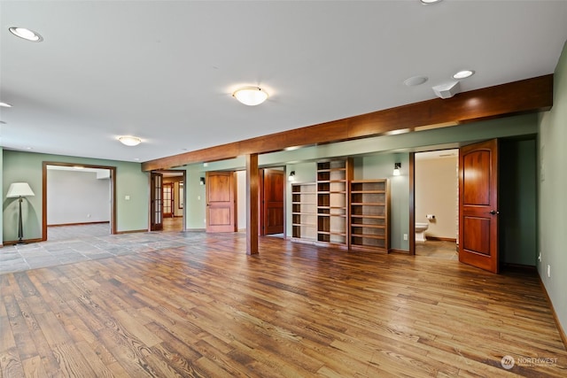 interior space featuring light wood-type flooring