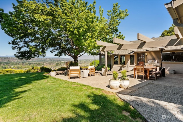 view of yard featuring a patio area