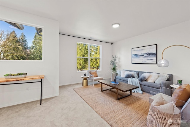 view of carpeted living room