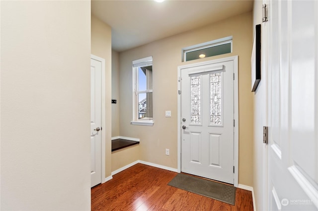 foyer featuring hardwood / wood-style floors