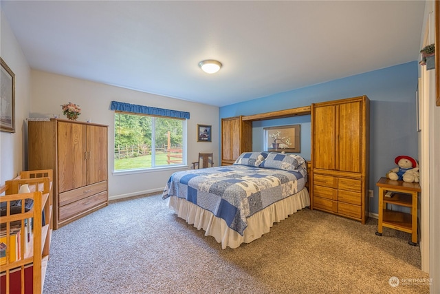 view of carpeted bedroom