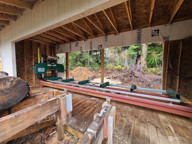 misc room featuring hardwood / wood-style flooring