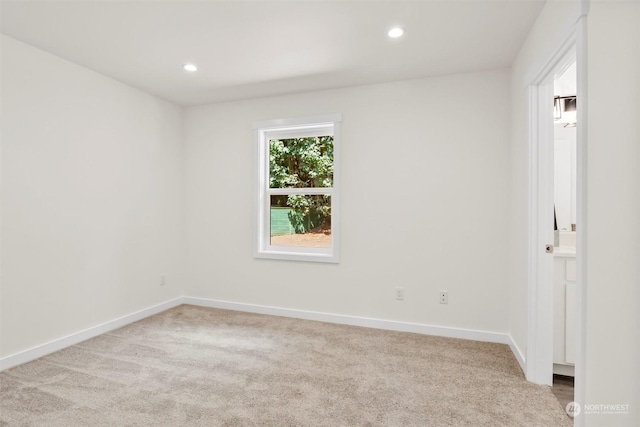 view of carpeted empty room