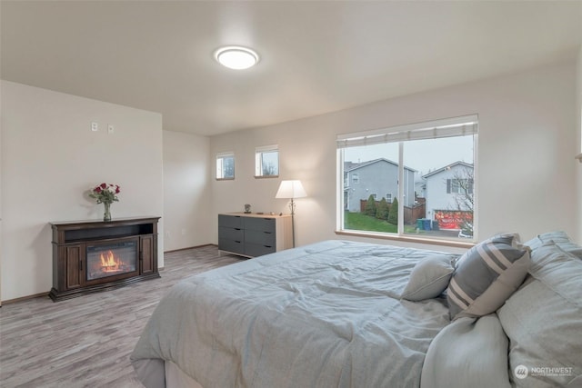 bedroom featuring light hardwood / wood-style flooring