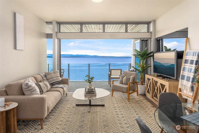 1250 Alki Ave SW Unit 3B, Seattle, WA 98116 - living area with a wall of windows and healthy amount of natural light