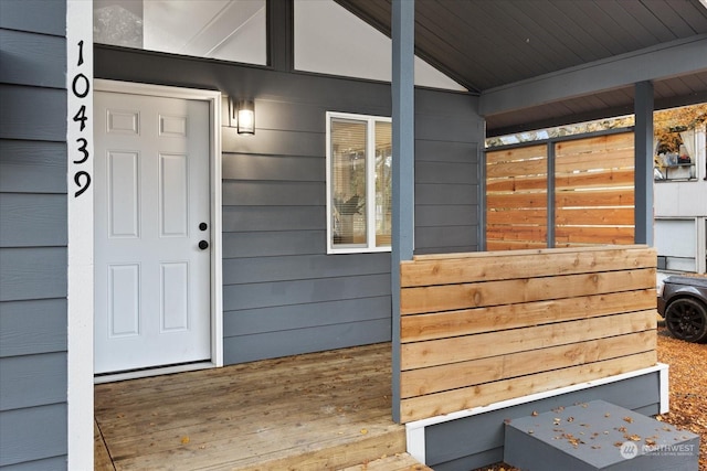 view of doorway to property