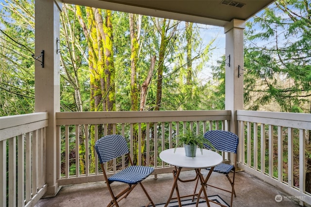 view of balcony