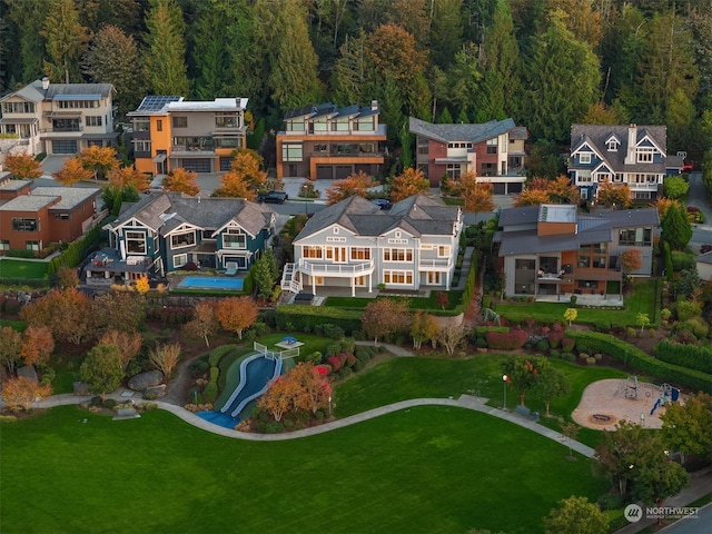 birds eye view of property